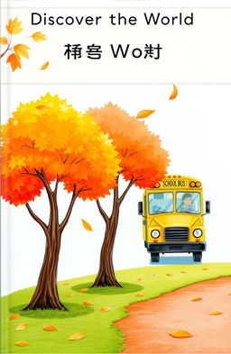 A charming illustration for a children's book titled 'Discover the World: The Four Seasons