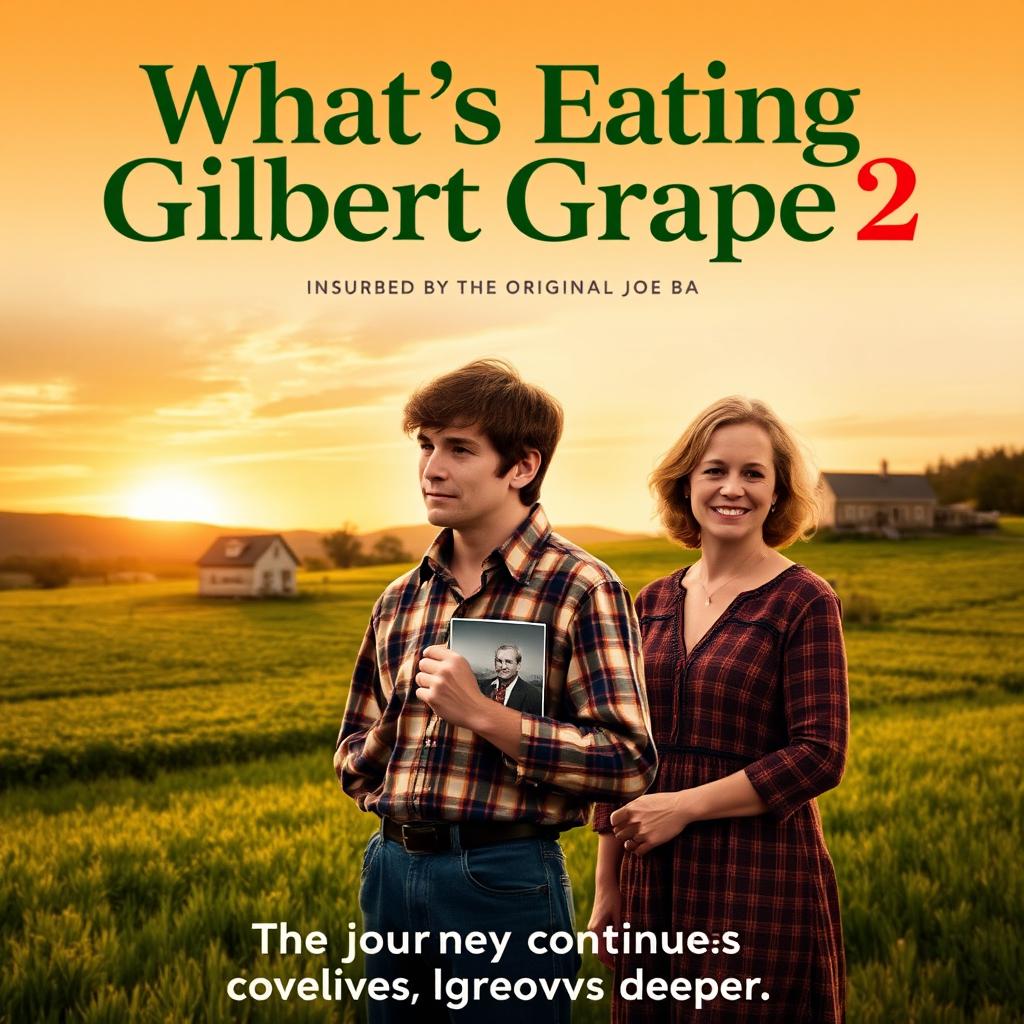 Sequel movie poster for 'What's Eating Gilbert Grape 2', inspired by the original film poster