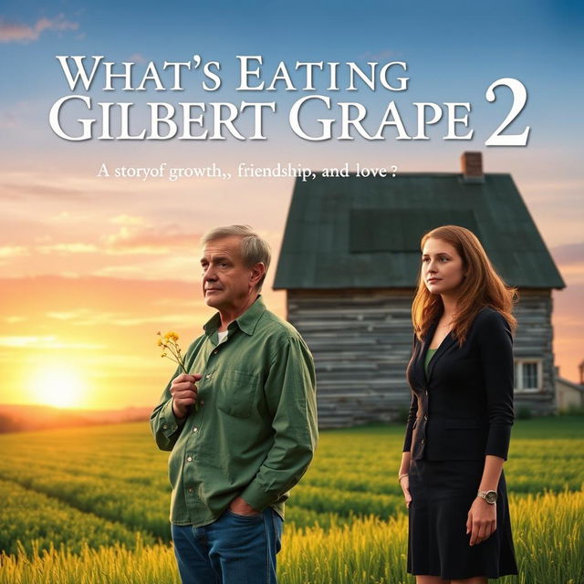 Sequel movie poster for 'What's Eating Gilbert Grape 2', drawing inspiration from the original film poster