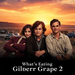 A captivating sequel movie poster for 'What’s Eating Gilbert Grape 2', inspired by the original film poster