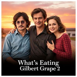 A captivating sequel movie poster for 'What’s Eating Gilbert Grape 2', inspired by the original film poster
