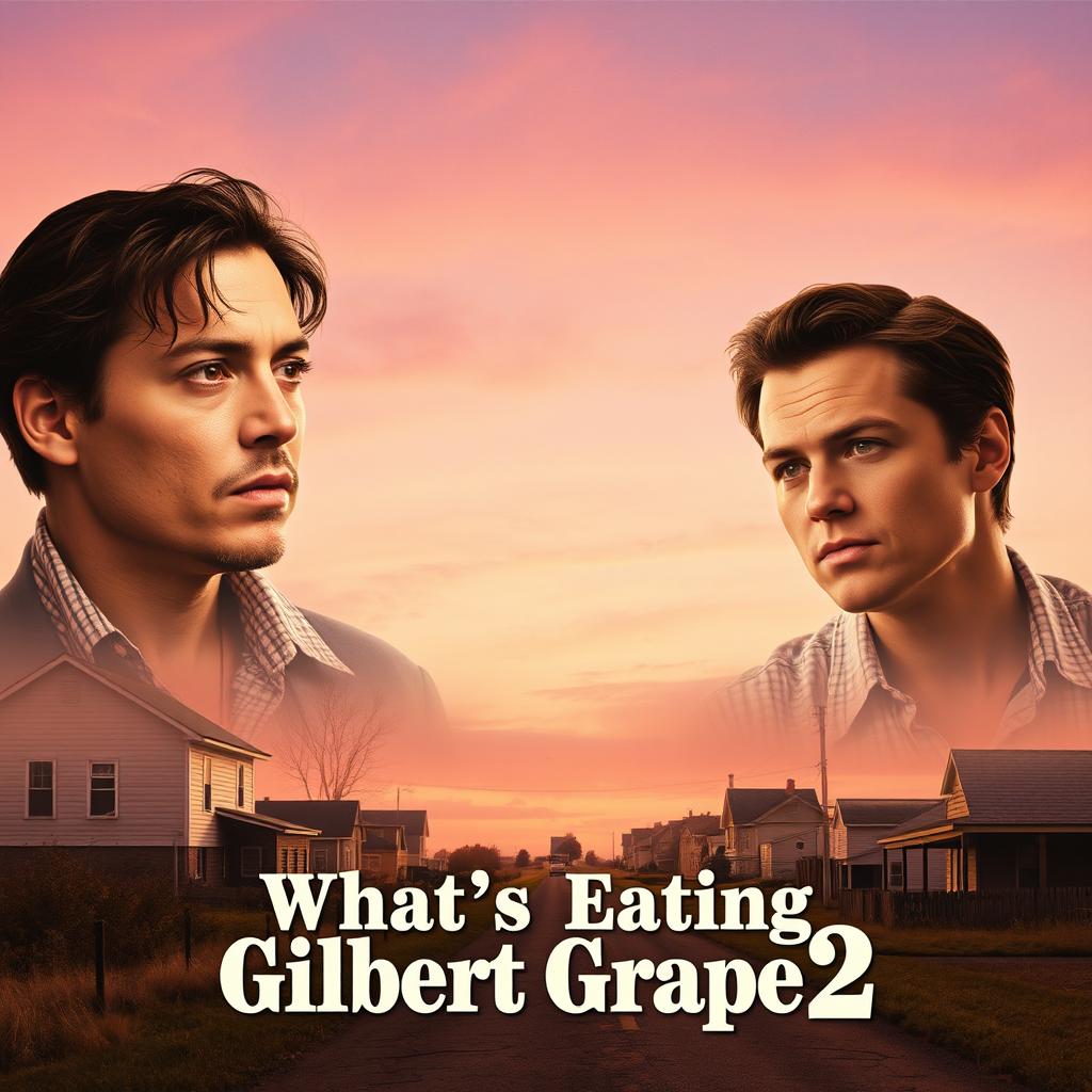 A stunning sequel movie poster for 'What’s Eating Gilbert Grape 2', creatively inspired by the original film poster