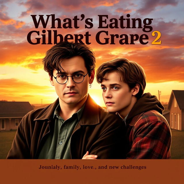 A movie poster for the sequel 'What’s Eating Gilbert Grape 2' featuring a realistic style, reminiscent of the original film's poster