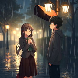 A scene inspired by the book 'The Unwritten Night', illustrating a romantic yet bittersweet atmosphere