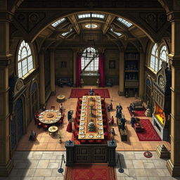 Create an intricately detailed Dungeons & Dragons map for a royal King's Ball
