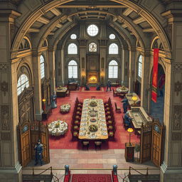 Create an intricately detailed Dungeons & Dragons map for a royal King's Ball