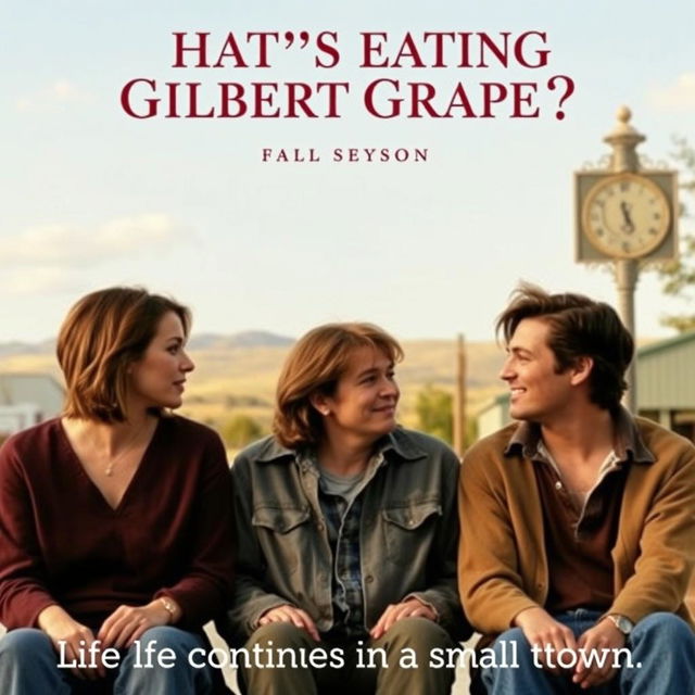 Create a realistic movie poster for the sequel titled 'What’s Eating Gilbert Grape 2'