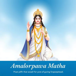 A devotional illustration of Amalorpava Matha, showcasing her in a serene and graceful pose