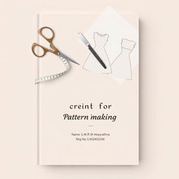 A professional and elegant book cover design for a pattern-making book, using neutral colors such as beige, soft gray, and muted white