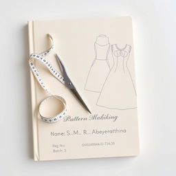 A professional and elegant book cover design for a pattern-making book, using neutral colors such as beige, soft gray, and muted white