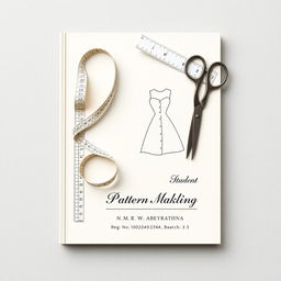 A professional and elegant book cover design for a pattern-making book, using neutral colors such as beige, soft gray, and muted white