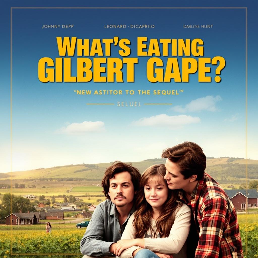 A movie poster for the sequel to 'What's Eating Gilbert Grape,' featuring a realistic and nostalgic design inspired by the original movie poster