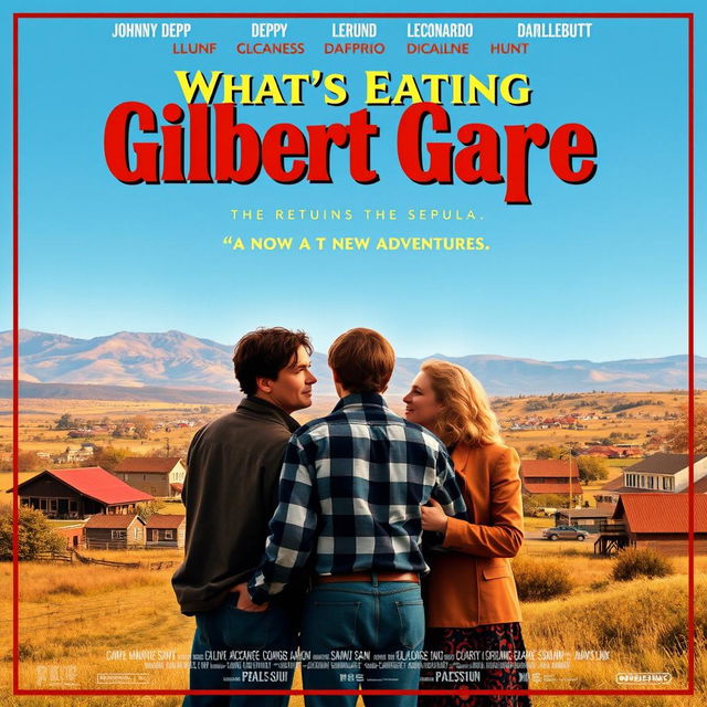 A movie poster for the sequel to 'What's Eating Gilbert Grape,' featuring a realistic and nostalgic design inspired by the original movie poster