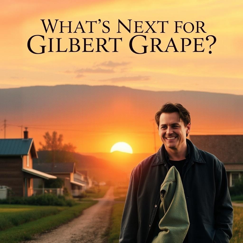 A movie poster for a sequel to 'What's Eating Gilbert Grape', featuring the original cast including Johnny Depp as Gilbert, Leonardo DiCaprio as Arnie, and Darlene Cates as Bonnie