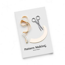 An A4-sized book cover for a pattern-making guide designed with a professional and polished appearance