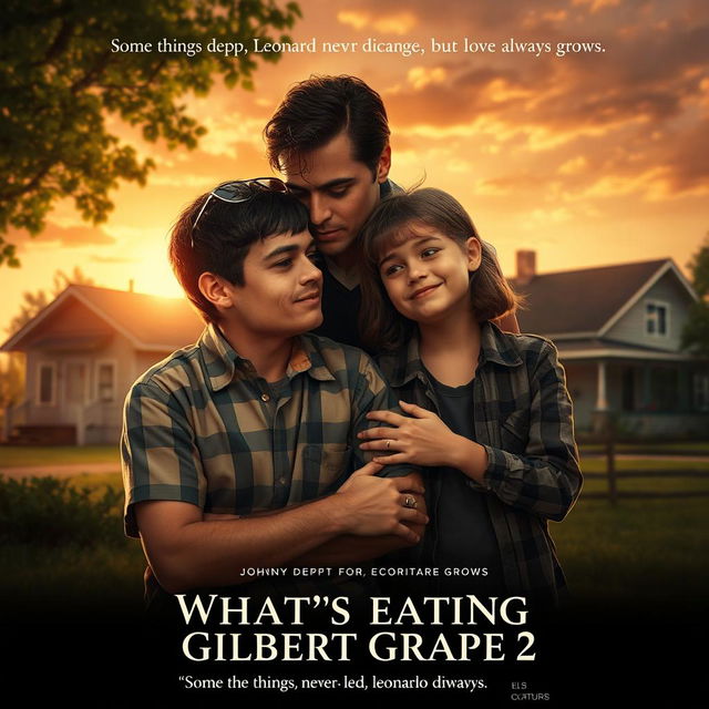 A movie poster for the sequel "What’s Eating Gilbert Grape 2" featuring a realistic artistic style reminiscent of the original poster