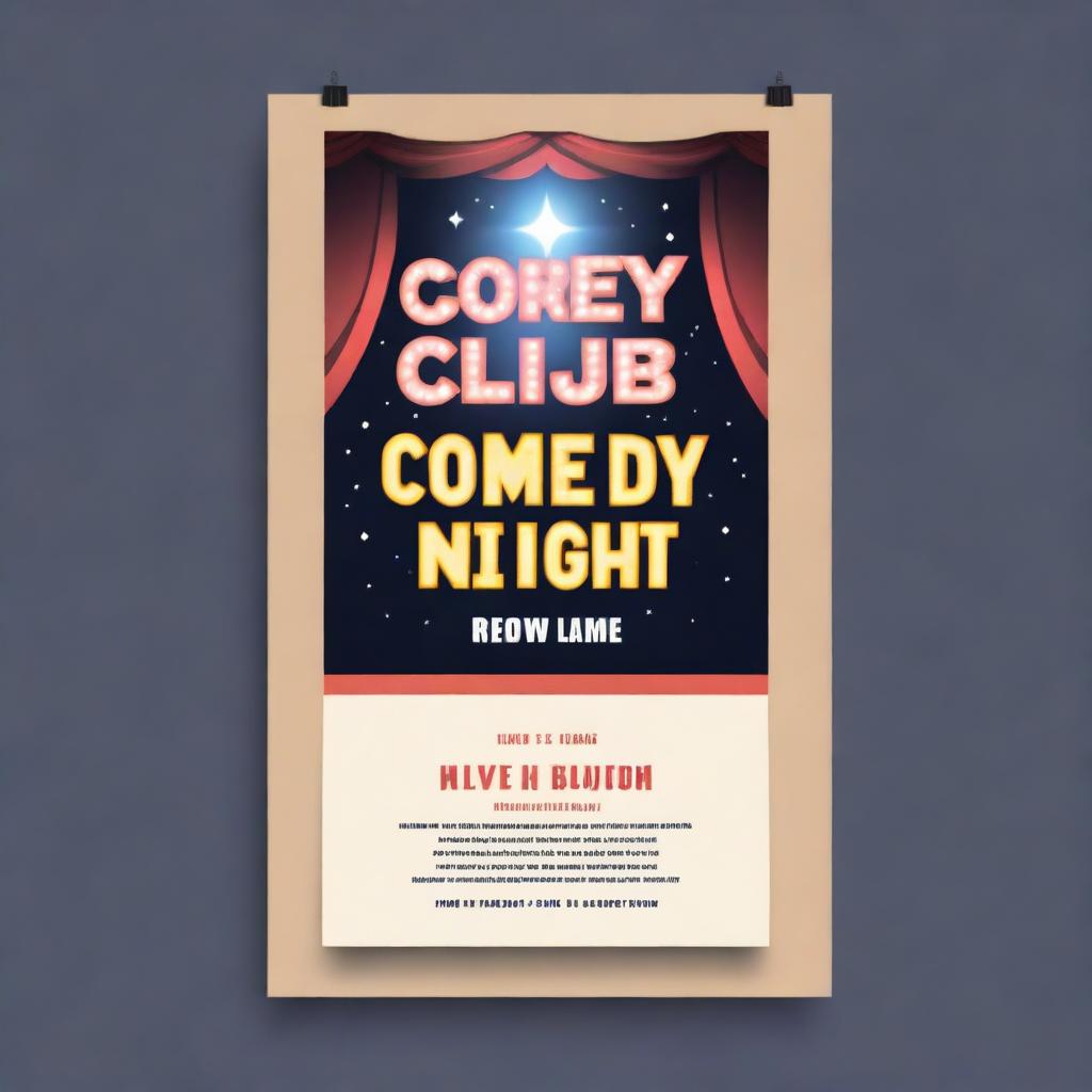 An eye-catching flyer, featuring a jovial scene within a marquee