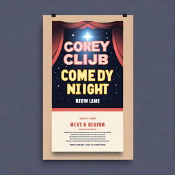 An eye-catching flyer, featuring a jovial scene within a marquee