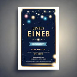 A lively flyer showcasing a festive marquee emboldened by sparkling lights