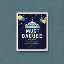 A lively flyer showcasing a festive marquee emboldened by sparkling lights