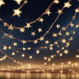 A captivating animated scene with a galaxy of stars twinkling in the night sky