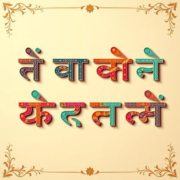 A visually appealing artistic display of the Hindi letters: अ, आ, इ, ई, क, ख, ग, घ in Devanagari script