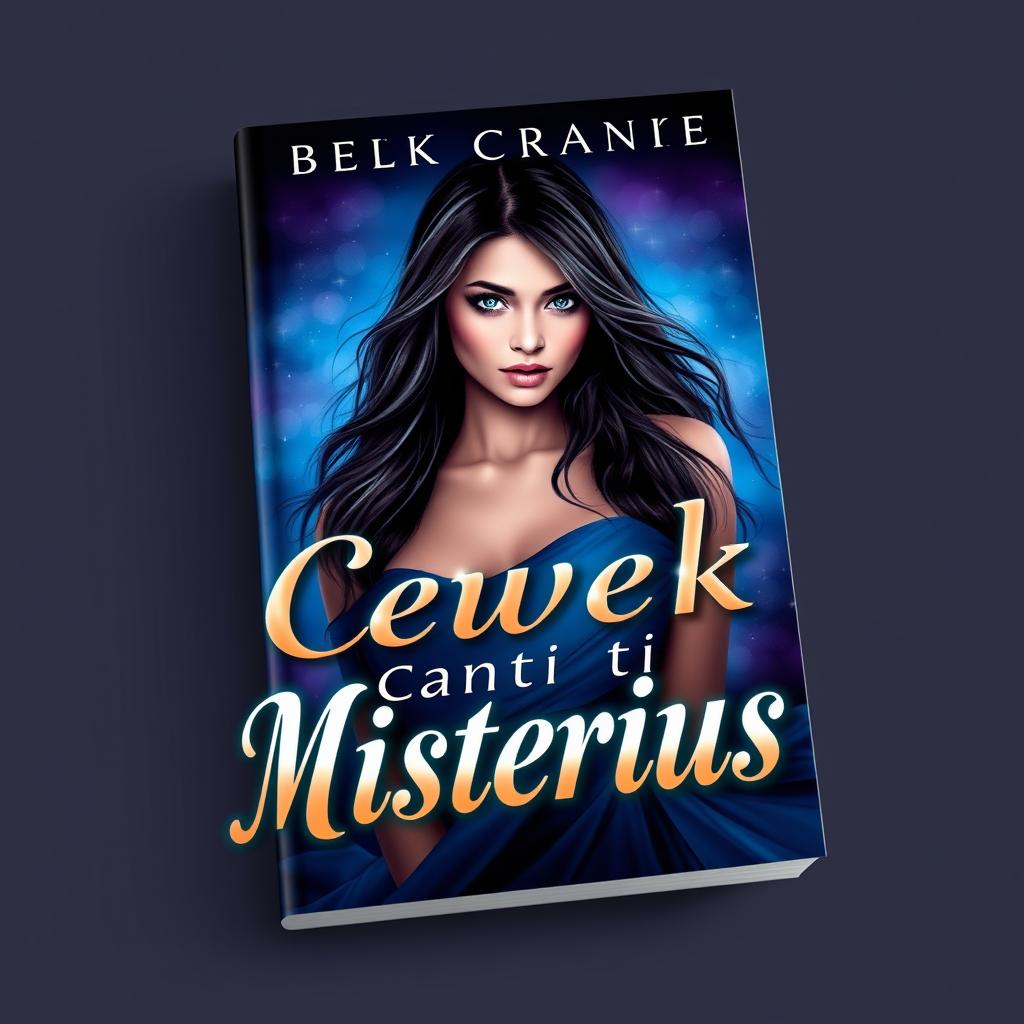 A captivating book cover design for the title 'Cewek Cantik Misterius'