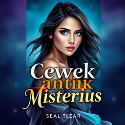 A captivating book cover design for the title 'Cewek Cantik Misterius'