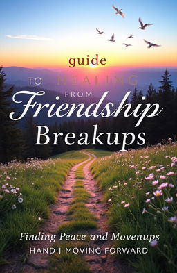 A heartfelt and inspiring guide cover design for healing from friendship breakups