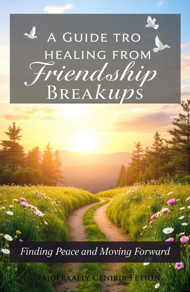 A heartfelt and inspiring guide cover design for healing from friendship breakups