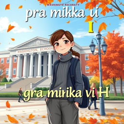 A book cover for the title "Сіра мишка в ВАШИНГТОНІ" featuring a girl depicted in Washington, D
