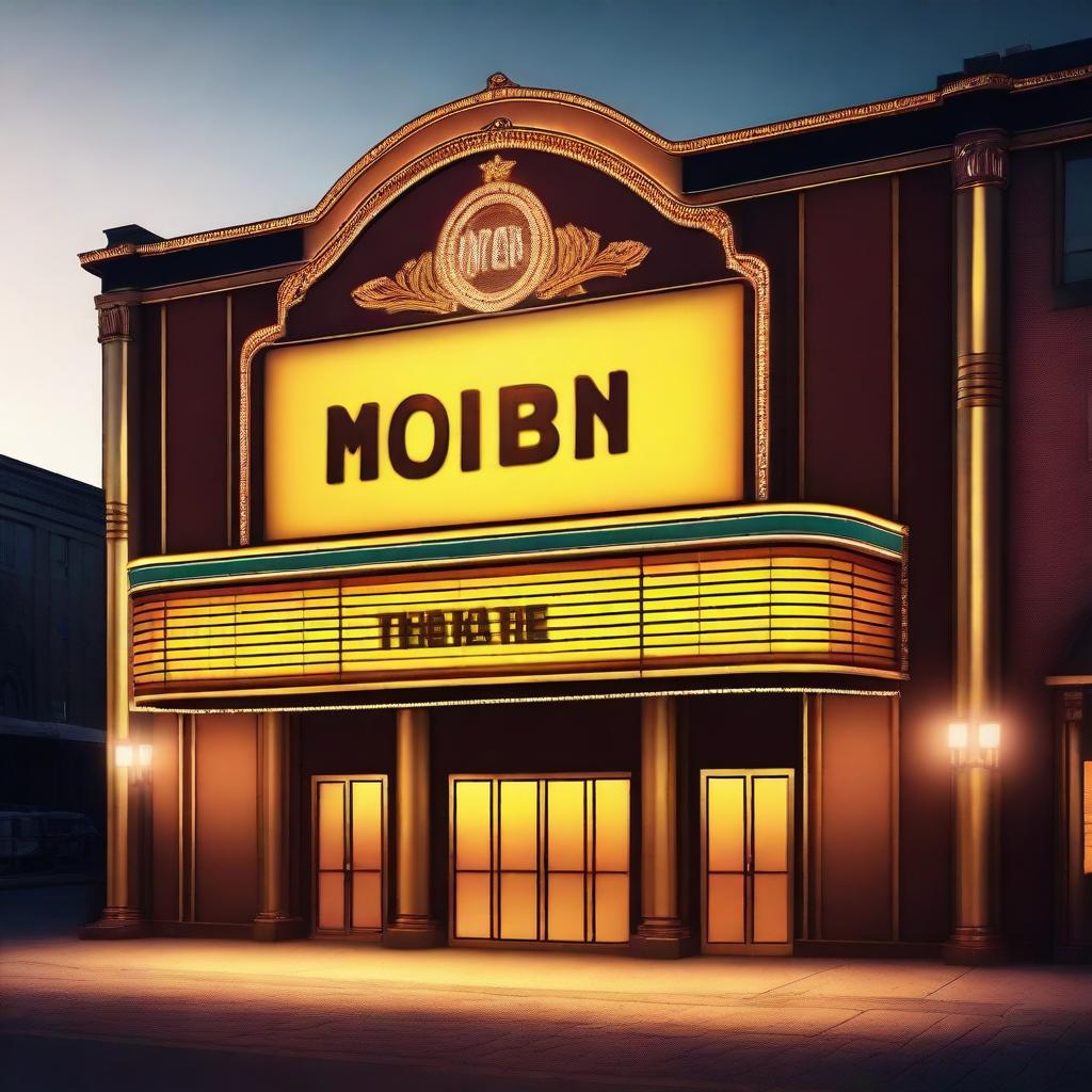 An animated image of a radiant theatre marquee