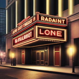 An animated image of a radiant theatre marquee