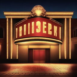 An animated image of a radiant theatre marquee