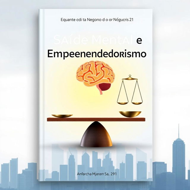 Capa de e-book com o título 'Saúde Mental e Empreendedorismo no Século 21: Equilibrando a Mente e o Negócio'