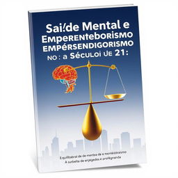 Capa de e-book com o título 'Saúde Mental e Empreendedorismo no Século 21: Equilibrando a Mente e o Negócio'