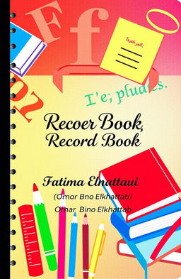 A vibrant and attractive cover design for a record book, featuring the title prominently displayed