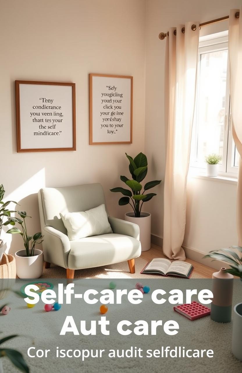 A serene and inviting self-care environment designed for autistic individuals