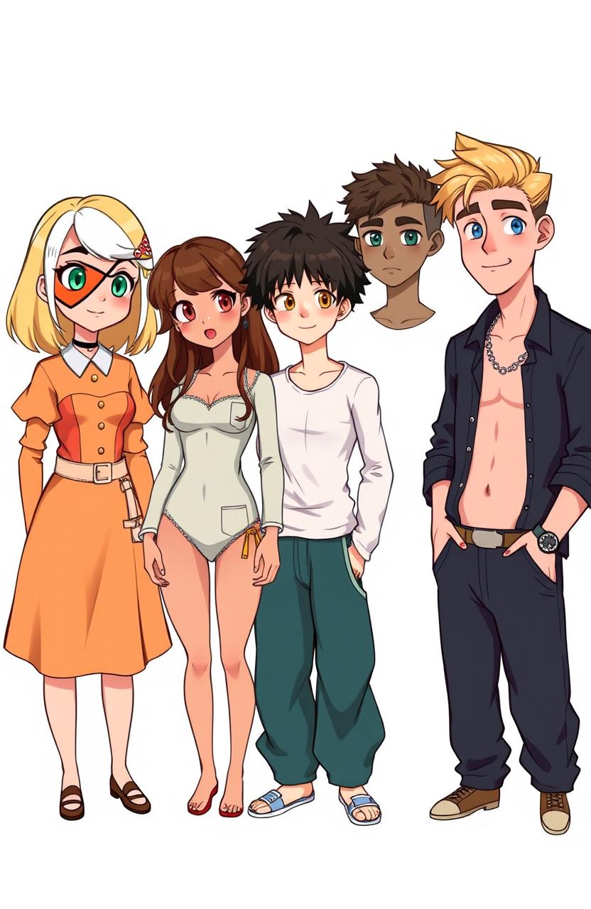 A cartoonish yet somewhat realistic illustration of four young adults aged 20-24