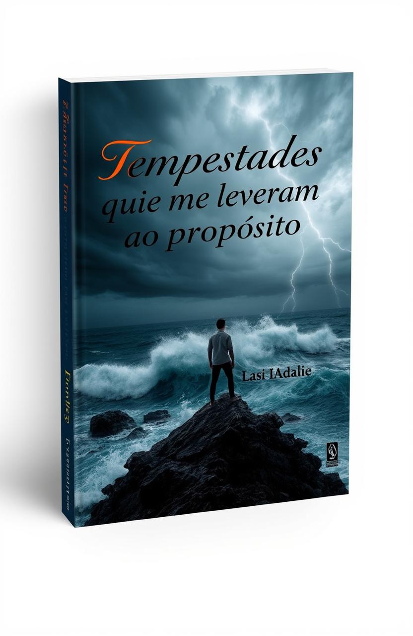 A captivating book cover design for 'Tempestades que me levaram ao propósito'