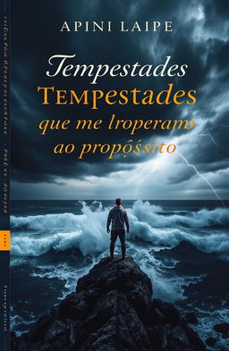 A captivating book cover design for 'Tempestades que me levaram ao propósito'