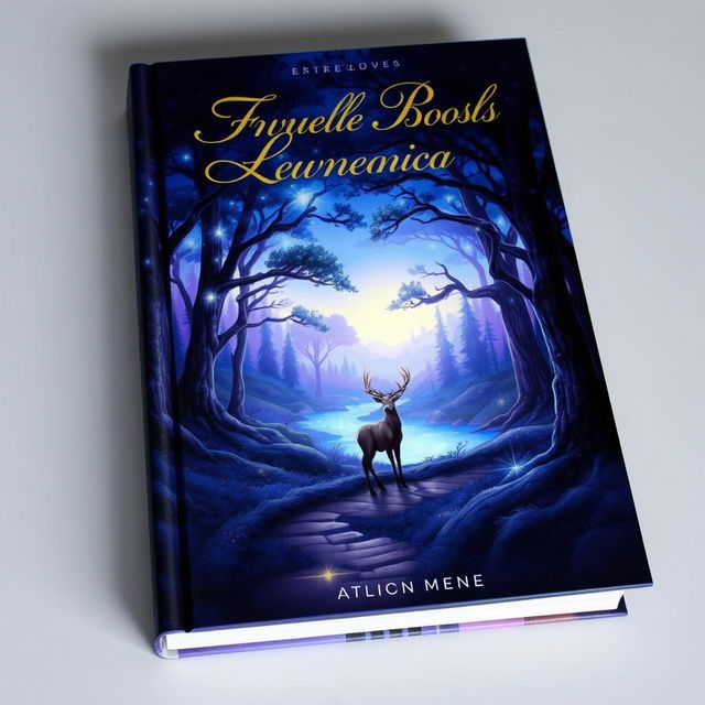 A beautifully illustrated book cover featuring a mystical forest scene at twilight