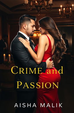 A romantic and dramatic scene from a mafia romance titled 'Crime and Passion' by Aisha Malik