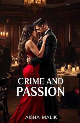 A romantic and dramatic scene from a mafia romance titled 'Crime and Passion' by Aisha Malik