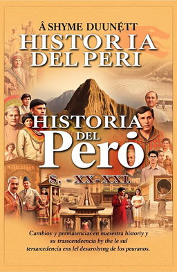 An album cover design titled 'ÁLBUM DE HISTORIA DEL PERÚ: S