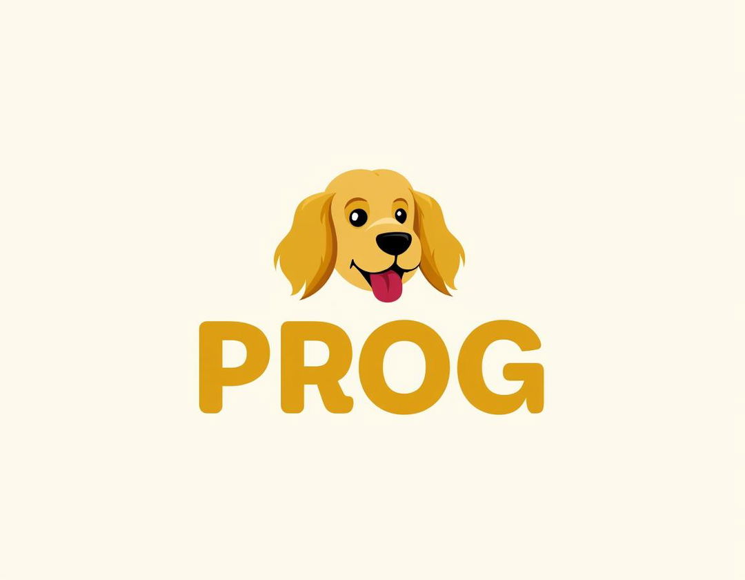 A logo design featuring the snout of a Golden Cocker Spaniel dog, highlighting its unique shape and expression