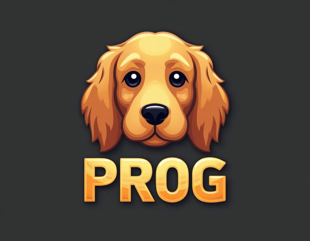 A logo design centered around the snout of a Golden Cocker Spaniel, showcasing its characteristic features like the soft, floppy ears and warm, rich golden fur