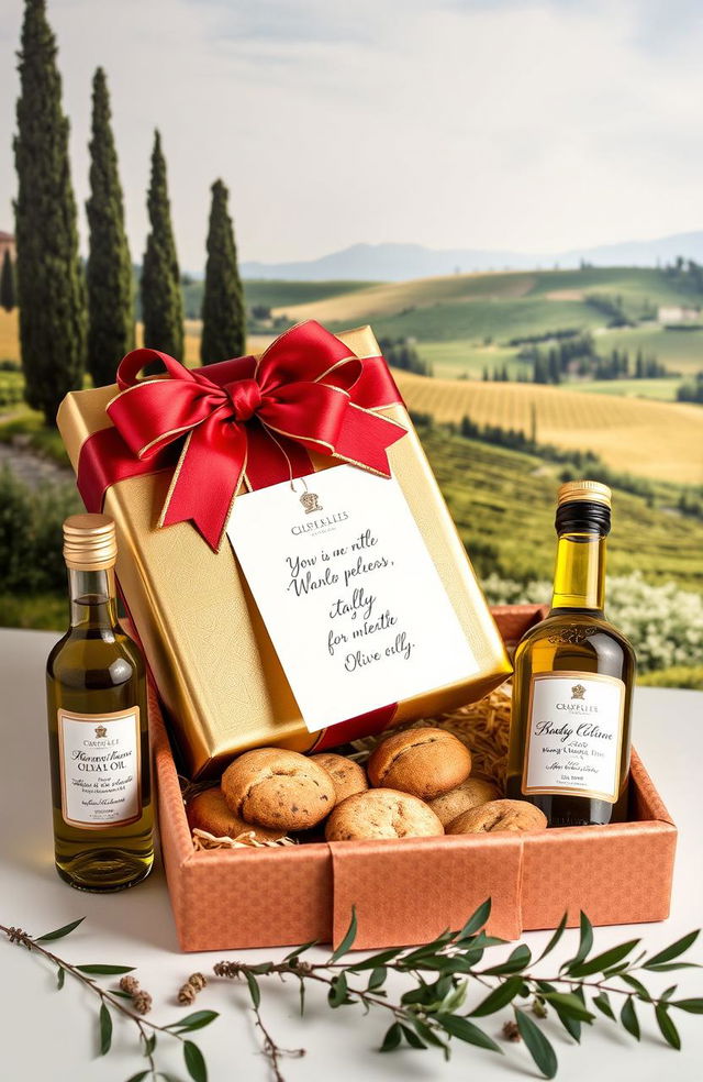 A beautifully arranged gift box for a special occasion in Italy