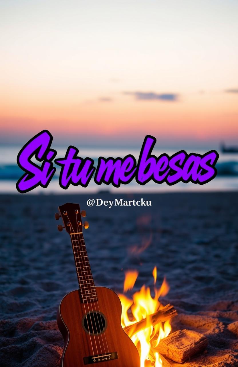 A vibrant album cover for the song titled "Si tu me besas" by artist DeyMarKu