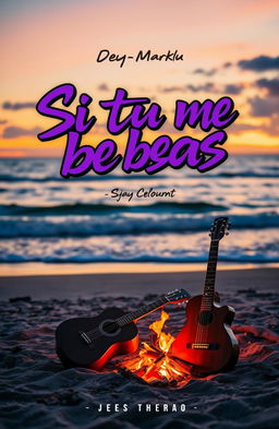 An album cover for a song titled 'Si tu me besas' by the artist DeyMarKu